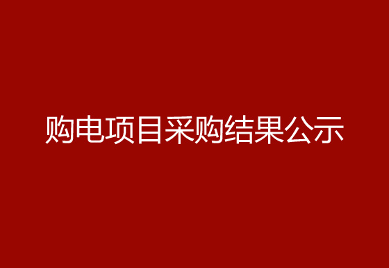 珠海经济特区龙狮瓶盖有限公司市场化购电项目采购结果公示