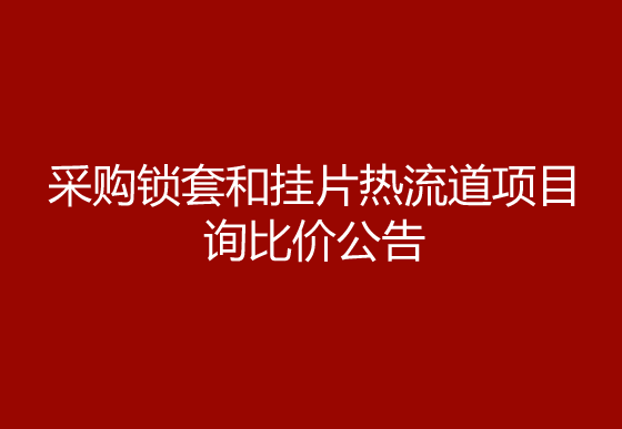 珠海经济特区龙狮瓶盖有限公司采购锁套和挂片热流道项目询比价公告