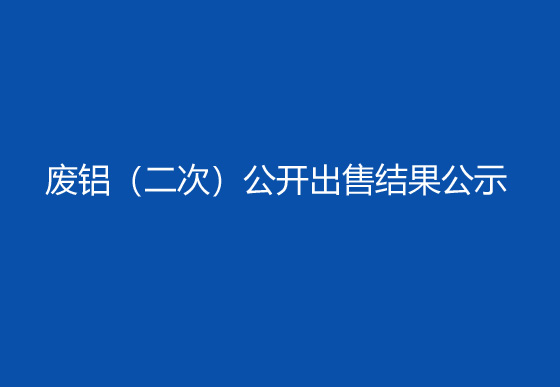 珠海经济特区龙狮瓶盖有限公司废铝（二次）公开出售结果公示